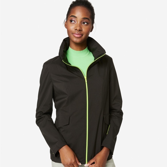 Black winter coat zip up Sz M - Picture 1 of 7